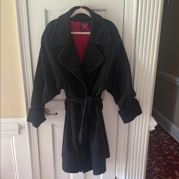 Vintage Wool Blend Trench Coat - Picture 1 of 5